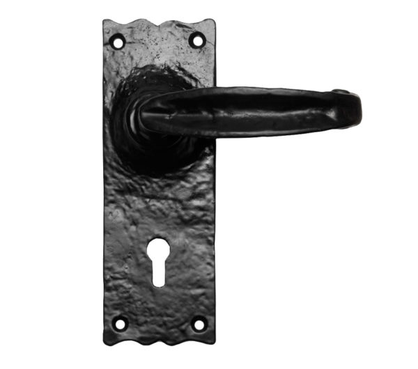 Ludlow Foundries Traditional V Levers, Black Antique Door Handles (sold in pairs)