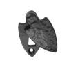 Ludlow Foundries Standard Profile Shield Covered Escutcheon, Black Antique