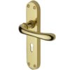 Heritage Brass Luna Polished Brass Door Handles (sold in pairs)