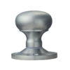 Manital Victorian Mushroom 64mm Diameter Base Unsprung Mortice Door Knob (Face Fixed), Satin Chrome (sold in pairs)