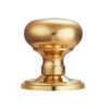 Manital Victorian Mushroom Unsprung Mortice Door Knob (Concealed Fixed), Polished Brass (sold in pairs)