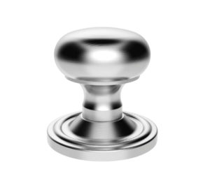 Manital Victorian Mushroom Unsprung Mortice Door Knob (Concealed Fixed), Satin Chrome (sold in pairs)