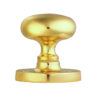Manital Victorian Mushroom Solid Half Sprung Mortice Door Knob (Face Fixed), Polished Brass (sold in pairs)