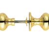Manital Victorian Small Mushroom 56mm Diameter Base Rim Door Knobs, Polished Brass (sold in pairs)