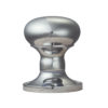 Manital Victorian Mushroom 56mm Diameter Base Unsprung Mortice Door Knob (Face Fixed), Polished Chrome (sold in pairs)