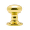 Manital Victorian Mushroom 56mm Diameter Base Unsprung Mortice Door Knob (Face Fixed), Polished Brass (sold in pairs)