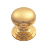 Fingertip Victorian Cupboard Knob (25mm, 32mm, 38mm, 42mm OR 50mm), Polished Brass