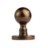 Manital Victorian Ball Mortice Door Knob, Dark Bronze (sold in pairs)