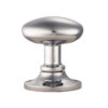 Oval Face Fix Mortice Door Knob, Polished Chrome (sold in pairs)