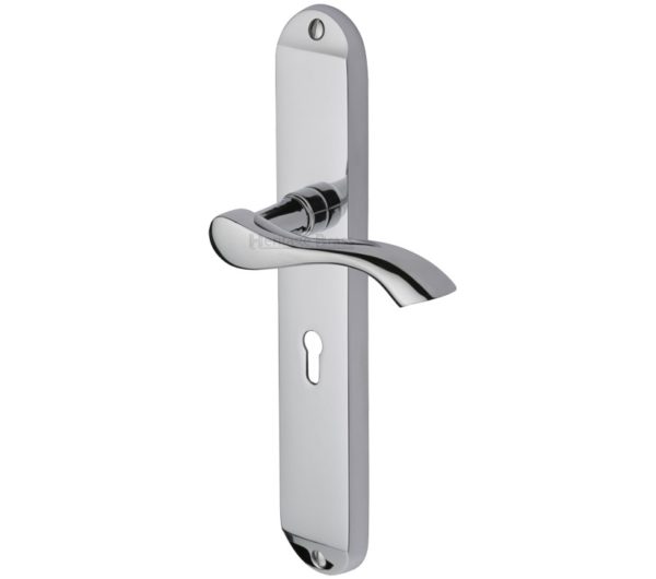 Heritage Brass Algarve Long Polished Chrome Door Handles (sold in pairs)