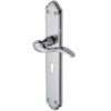 Heritage Brass Verona Long Polished Chrome Door Handles (sold in pairs)