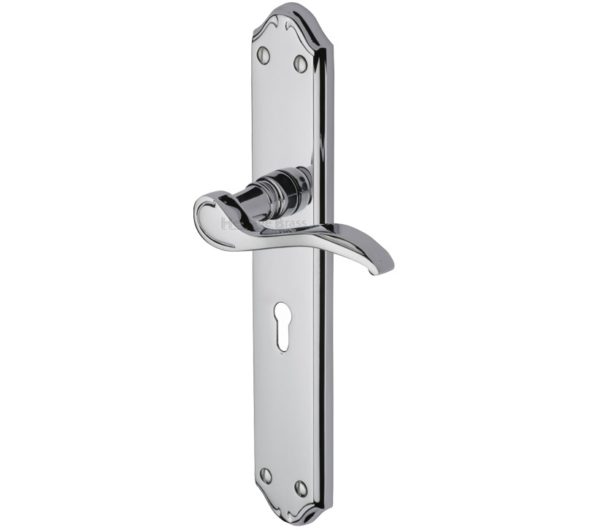 Heritage Brass Verona Long Polished Chrome Door Handles (sold in pairs)