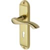 Heritage Brass Algarve Polished Brass Door Handles (sold in pairs)