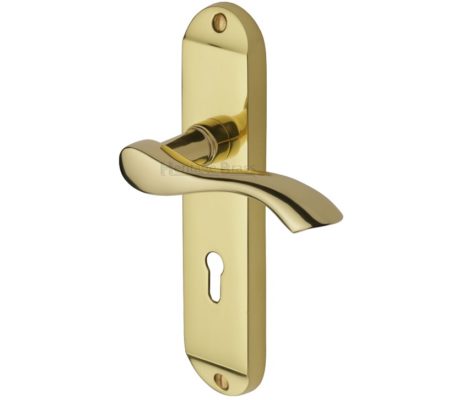 Heritage Brass Algarve Polished Brass Door Handles (sold in pairs)