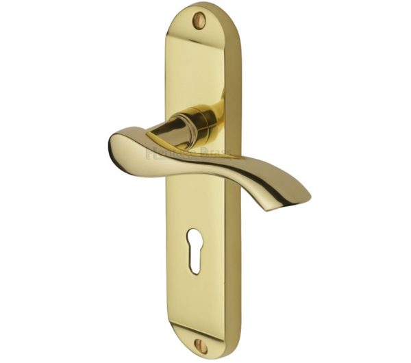 Heritage Brass Algarve Polished Brass Door Handles (sold in pairs)