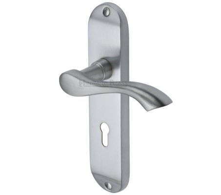 Heritage Brass Algarve Satin Chrome Door Handles (sold in pairs)