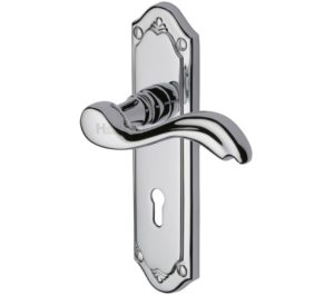 Heritage Brass Lisboa Polished Chrome Door Handles (sold in pairs)