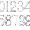 Face Fix Door Numerals (0-9), Satin Chrome