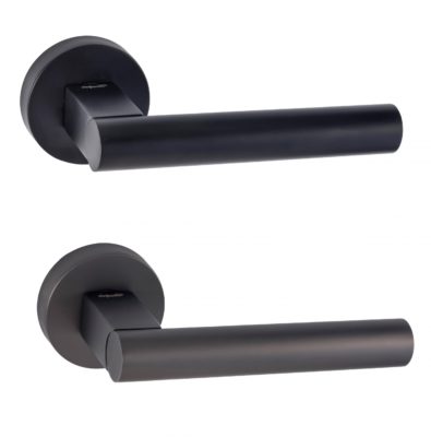NIRVANA Door Handle Lever on round rose