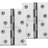 Heritage Brass 4 Inch Double Phosphor Washered Butt Hinges, Satin Chrome - (sold in pairs)