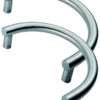 Eurospec Semi Circular Pull Handles (350mm) With Back To Back Fixings, Satin Stainless Steel (sold in pairs)