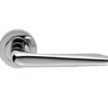 Manital Petra Door Handles On Round Rose, Polished Chrome (sold in pairs)