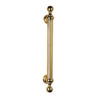 Reeded Grip Pull Handle On Rose (354mm c/c), Polished Brass