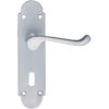 Zoo Hardware Project Range Oxford Door Handles On Backplate, Satin Chrome (sold in pairs)