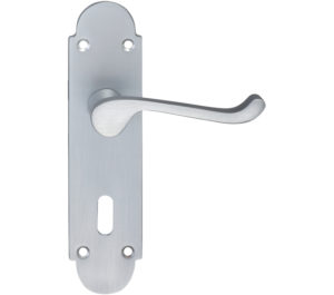 Zoo Hardware Project Range Oxford Door Handles On Backplate, Satin Chrome (sold in pairs)
