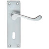 Zoo Hardware Project Range Victorian Scroll Door Handles On Backplate, Satin Chrome (sold in pairs)