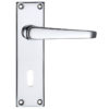 Zoo Hardware Project Range Victorian Flat Door Handles On Backplate, Polished Chrome (sold in pairs)