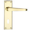 Zoo Hardware Project Range Victorian Flat Door Handles On Backplate, Electro Brass (sold in pairs)