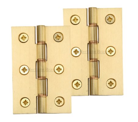 Heritage Brass 3 Inch Double Phosphor Washered Butt Hinges, Satin Brass (sold in pairs)