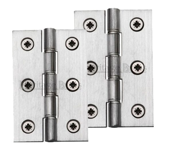 Heritage Brass 3 Inch Double Phosphor Washered Butt Hinges, Satin Chrome (sold in pairs)