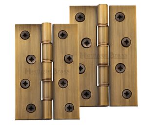 Heritage Brass 4" x 2 5/8" Double Phosphor Washered Butt Hinges, Antique Brass (sold in pairs)