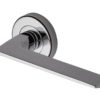 Heritage Brass Pyramid Polished Chrome Door Handles On Round Rose (sold in pairs)