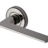 Heritage Brass Pyramid Polished Nickel Door Handles On Round Rose (sold in pairs)