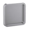 Quattro Square Flush Pull For Sliding Doors (58mm x 58mm), Aluminium Stainless Steel Effect