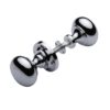 Heritage Brass Victoria Rim Door Knobs, Polished Chrome (sold in pairs)