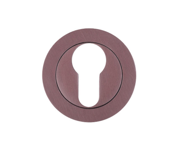 Zoo Hardware Rosso Maniglie Euro Profile Escutcheons, E-Coated Bronze