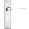 Zoo Hardware Rosso Maniglie Draco Door Handles On Backplate, Polished Chrome (sold in pairs)