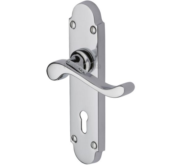 Heritage Brass Savoy Polished Chrome Door Handles (sold in pairs)