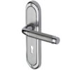 Heritage Brass Saturn Apollo Finish, Polished Chrome & Satin Chrome Door Handles (sold in pairs)