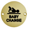 Baby Change Symbol, Polished Brass