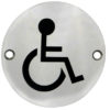 Eurospec Disabled Symbol Sign, Polished Stainless Steel OR Satin Stainless Steel Finish