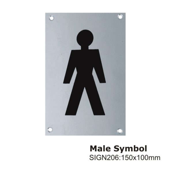 Male Symbol -150x100mm