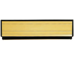 Sleeve Letter Plate (300mm x 69mm), Gold Anodised Aluminium