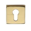 Heritage Brass Euro Profile Square Key Escutcheon, Polished Brass