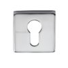 Heritage Brass Euro Profile Square Key Escutcheon, Polished Chrome