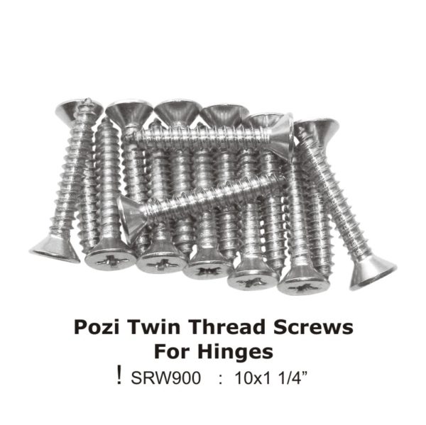 Pozi Twin Thread Screws For Hinges -10x1 1/4" (100)